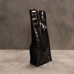Sarkap Siyah Flat Bottom Kilitli Doypack