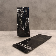 Sarkap Siyah Flat Bottom Kilitli Doypack
