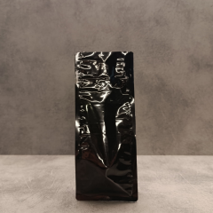 Sarkap Siyah Flat Bottom Kilitli Doypack