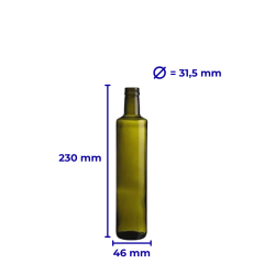 Sarkap 250 ml Dorika Kapaklı Cam Zeytinyağı Şişesi Yağdanlık Yeşil