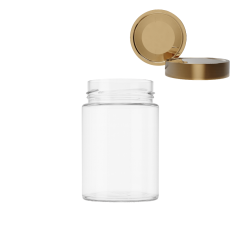 Sarkap 350 ml Derin Etek Kapaklı Cam Kavanoz Bronz