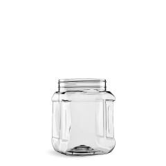 Sarkap 1500 ml Köşeli Pet Kavanoz Kırmızı