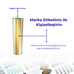 Sarkap 0,75 L (750 ml) Kapaklı Silindir Zeytinyağı Tenekesi