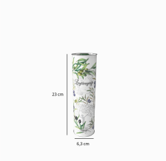 Sarkap 0,75 L (750 ml) Kapaklı Silindir Zeytinyağı Tenekesi BeyazYeşilZeytin