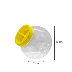 Sarkap 2000 ml Çift Tabanlı Pet Kavanoz Sarı