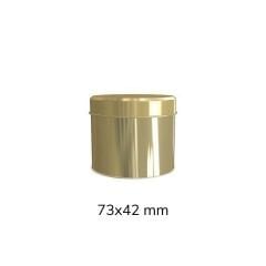 Sarkap 73x42 mm Metal Yuvarlak Kutu GOLD