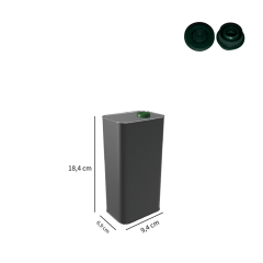 Sarkap 1 L (1000 ml) Kapaklı Zeytinyağı Tenekesi KoyuSiyah
