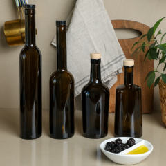 Sarkap 500 ml Odessa Kapaklı Cam Zeytinyağ Şişesi Yağdanlık