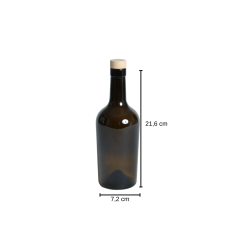 Sarkap 500 ml Reginetta Kapaklı Cam Zeytinyağ Şişesi Yağdanlık