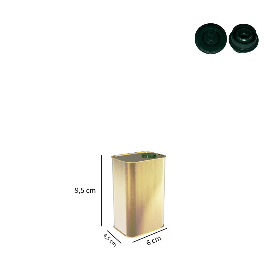 Sarkap 0,175 L (175 ml) Kapaklı Dekoratif Zeytinyağı Tenekesi Gold - PratikKapaklı