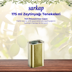 Sarkap 0,175 L (175 ml) Kapaklı Dekoratif Zeytinyağı Tenekesi DobiKapaklı - Gold