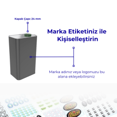Sarkap 0,5 L (500 ml) Kapaklı Dekoratif Zeytinyağı Tenekesi Mat Siyah - PratikKapaklı