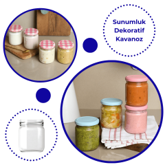 Sarkap 210 ml Siyah Kapaklı Cam Kavanoz