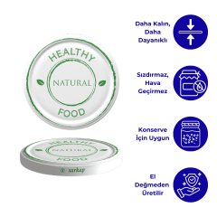 Hijyenik Paketli 10 Adet Kavanoz Kapağı 82 mm HealthyNaturalFood