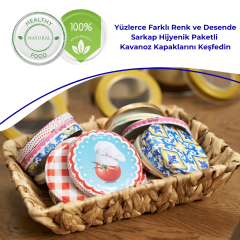 Hijyenik Paketli 10 Adet Kavanoz Kapağı 82 mm HealthyNaturalFood