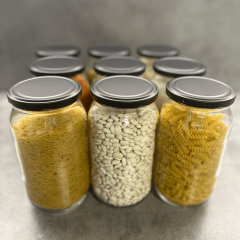 Sarkap 1000 ml Mat Siyah Kapaklı Baharatlık Kavanoz