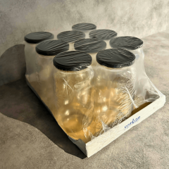 Sarkap 1000 ml Mat Siyah Kapaklı Baharatlık Kavanoz