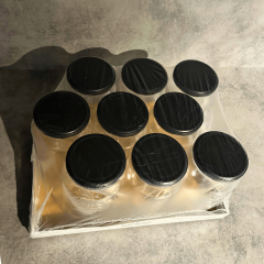 Sarkap 1000 ml Mat Siyah Kapaklı Baharatlık Kavanoz