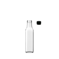 Sarkap 250 ml Marasca Kapaklı Şeffaf Cam Şişe Yağdanlık AkıtmasızKapak