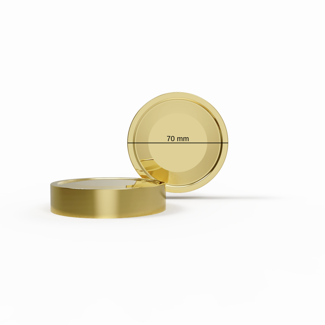 Sarkap 70 mm Derin Etek Kavanoz Kapağı Gold