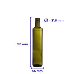 Sarkap 750 ml Dorika Kapaklı Cam Zeytinyağı Şişesi Yağdanlık AkıtmalıKapak