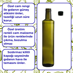 Sarkap 750 ml Dorika Kapaklı Cam Zeytinyağı Şişesi Yağdanlık AkıtmalıKapak