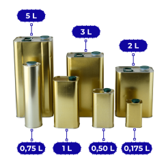 Sarkap 5 L (5000 ml) Kapaklı Kulplu Zeytinyağı Tenekesi Gold