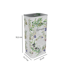 Sarkap 5 L (5000 ml) Kapaklı Kulplu Zeytinyağı Tenekesi BeyazYeşilZeytin