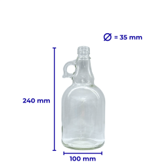 Sarkap 1000 ml Kapaklı Cam Galon Zeytinyağı Şişesi Yağdanlık AkıtmalıKapak