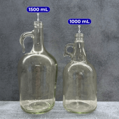 Sarkap 1000 ml Kapaklı Cam Galon Zeytinyağı Şişesi Yağdanlık AkıtmalıKapak