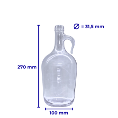 Sarkap 1500 ml Kapaklı Cam Galon Zeytinyağı Şişesi Yağdanlık AkıtmasızKapak