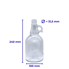 Sarkap 1000 ml Kapaklı Cam Galon Zeytinyağı Şişesi Yağdanlık Akıtmasız Kapak