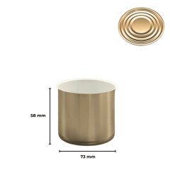 Sarkap 73x58 Kapaklı Konserve Kutusu Gold - NormalKapak