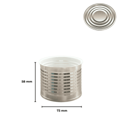 Sarkap 73x58 Kapaklı Konserve Kutusu BoğumluSilver - NormalKapak