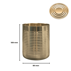 Sarkap 99x109 Gold Laklı Kapaklı Konserve Kutusu KordonluGold - BoğumluKapak