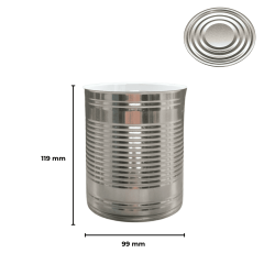 Sarkap 99x119 Pigment Laklı Kapaklı Konserve Kutusu Kordonlu Silver - Boğumlu Kapak