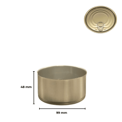 Sarkap 99x48 Kapaklı Konserve Kutusu Gold - EasyOpenKapak