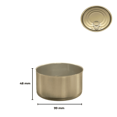 Sarkap 99x48 Als Laklı Kapaklı Konserve Kutusu Gold - EasyOpenKapak