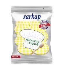 Hijyenik Paketli 10 Adet Kavanoz Kapağı Ekose Desenler 82 mm Sarı