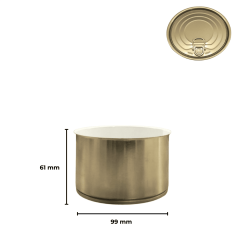 Sarkap 99x61 Kapaklı Konserve Kutusu Gold - EasyOpenKapak