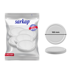 Hijyenik Paketli 5 Adet Kavanoz Kapağı - 100mm Beyaz