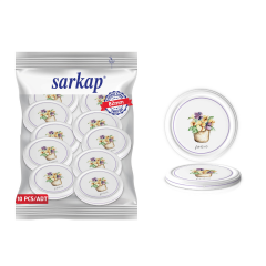 Hijyenik Paketli 10 Adet Kavanoz Kapağı Çiçek Desenler 82 mm Pansies