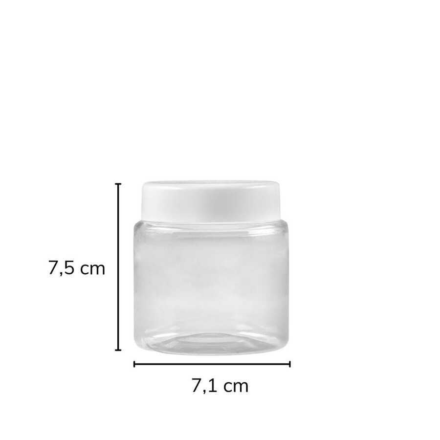 Sarkap 220 ml Silindir Pet Kavanoz Beyaz