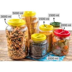 Sarkap 1500 ml Dilimli Pet Kavanoz Sarı