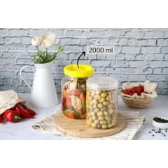 Sarkap 2000 ml Dilimli Pet Kavanoz Sarı