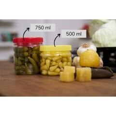 Sarkap 750 ml Silindir Pet Kavanoz Yeşil