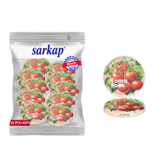 Hijyenik Paketli 10 Adet Kavanoz Kapağı Domates Desenler 82 mm Tomatoes