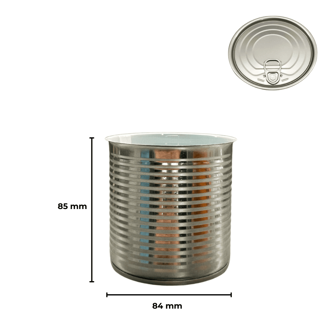 Sarkap 84x85 Kapaklı Konserve Kutusu BoğumluSilver - EasyOpenKapak