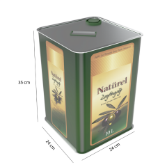 Sarkap 10 L Kapaklı Kulplu Zeytinyağı Tenekesi YeşilNaturelSızma