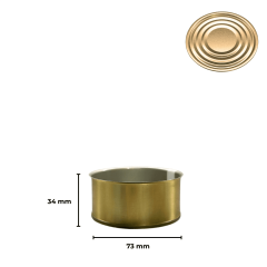 Sarkap 73x34 Kapaklı Konserve Kutusu Gold - NormalKapak